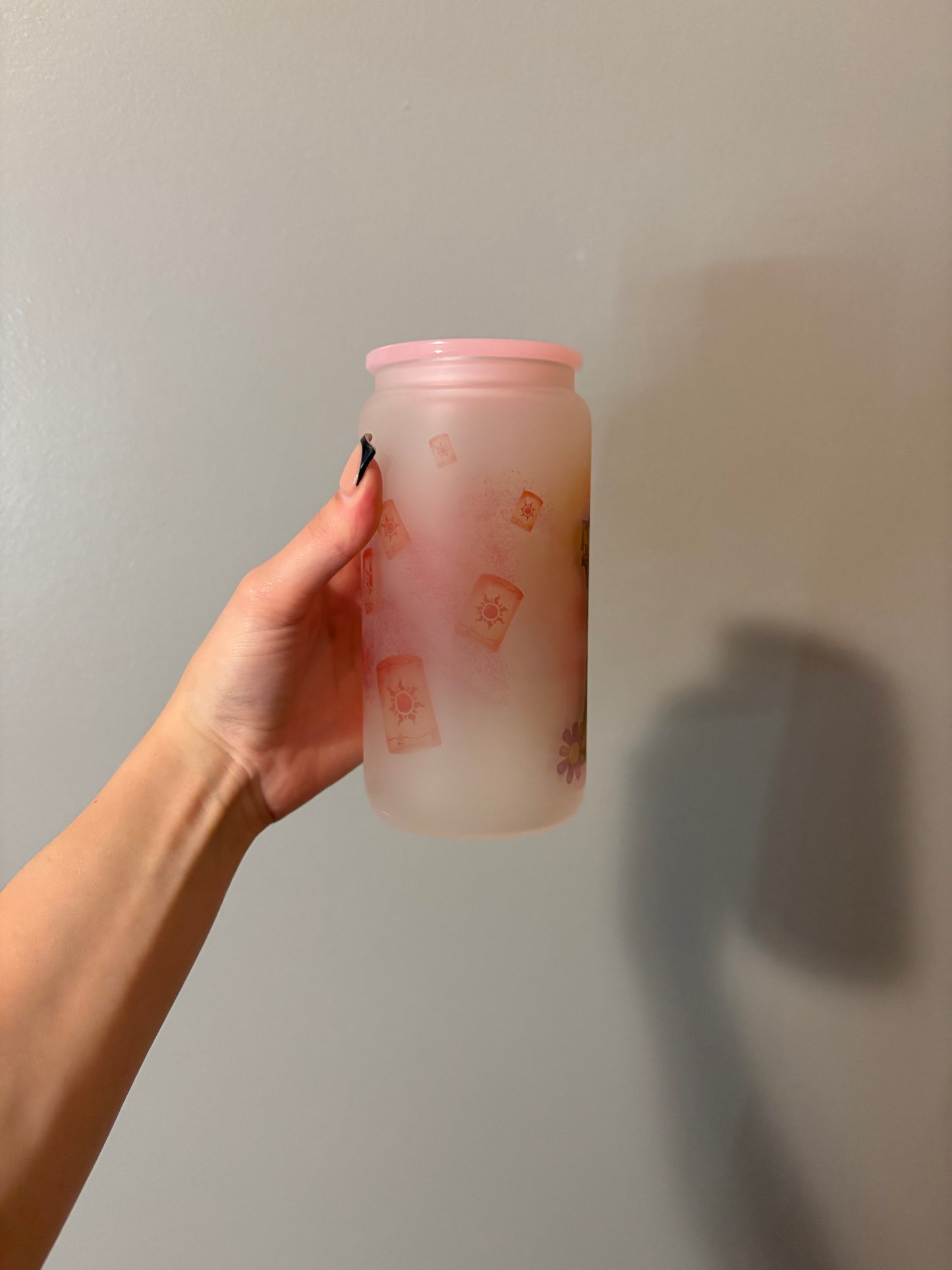 Tangled 16oz Foggy Glass Tumbler