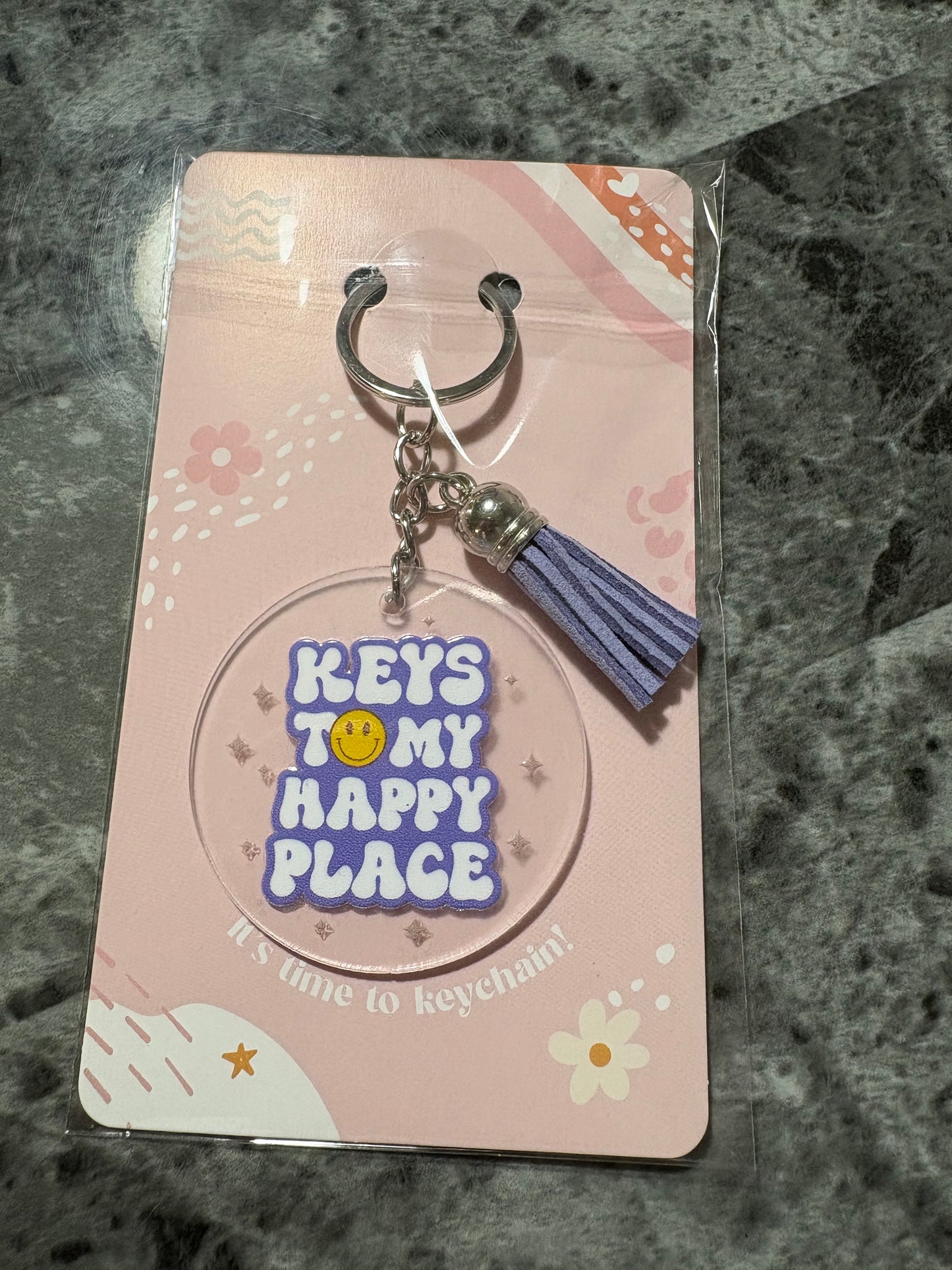 Keys To My Happy Place Keychain