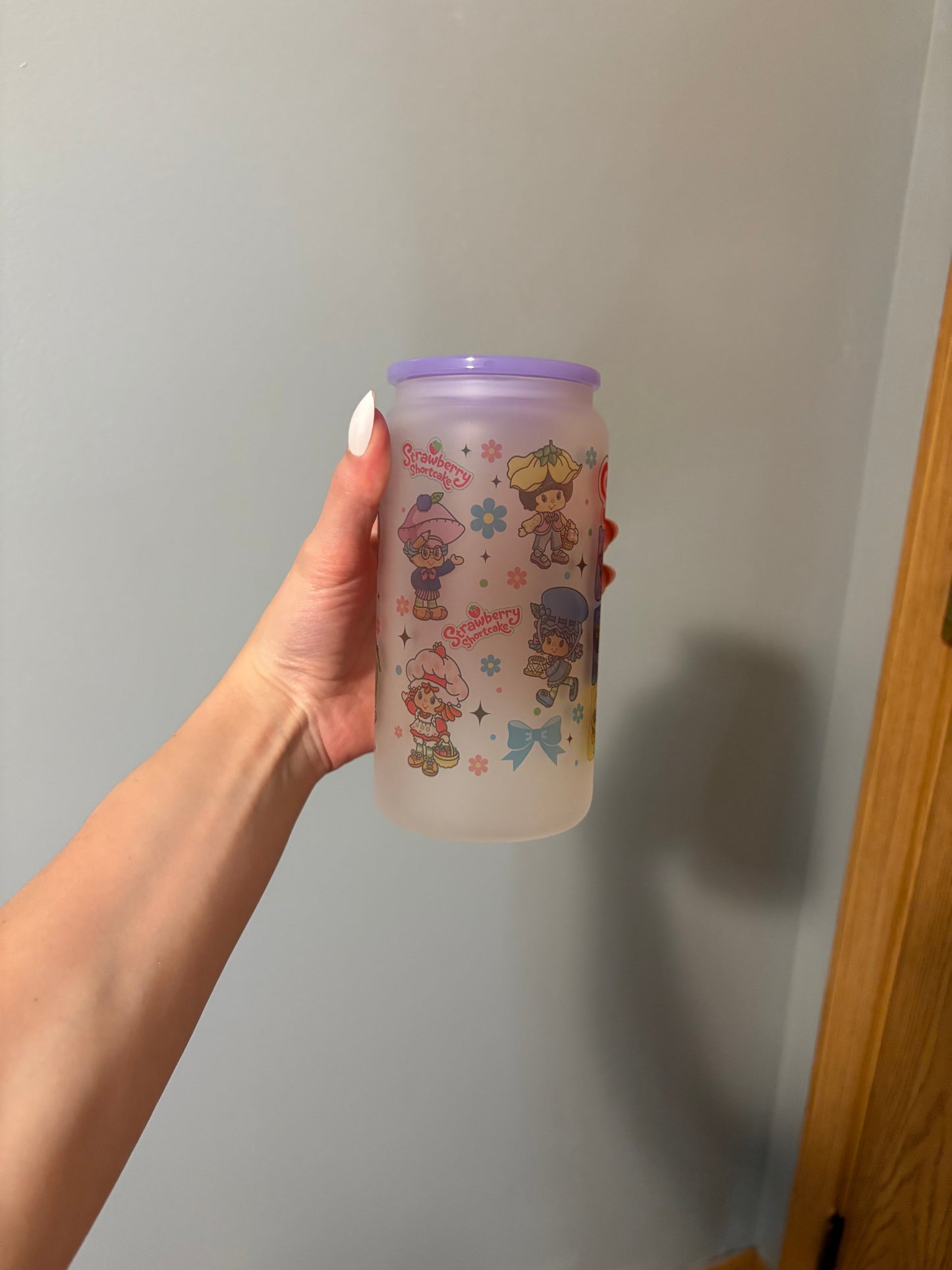 Strawberry Shortcake 80's Version 16oz Foggy Glass Tumbler