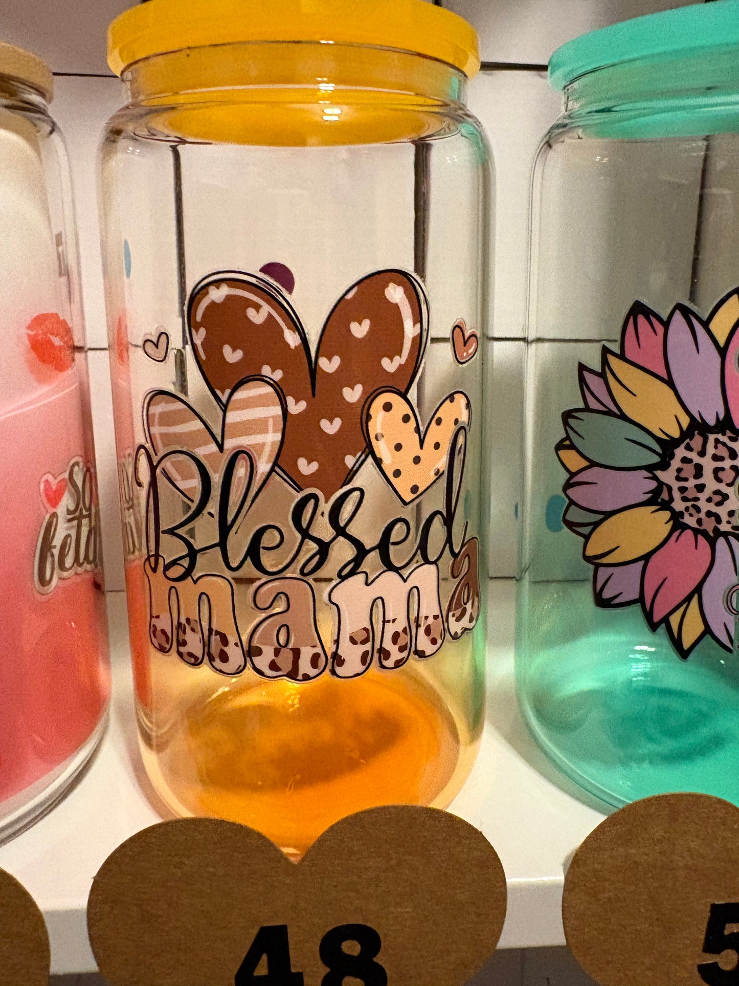 16oz Colored Glass Tumblers