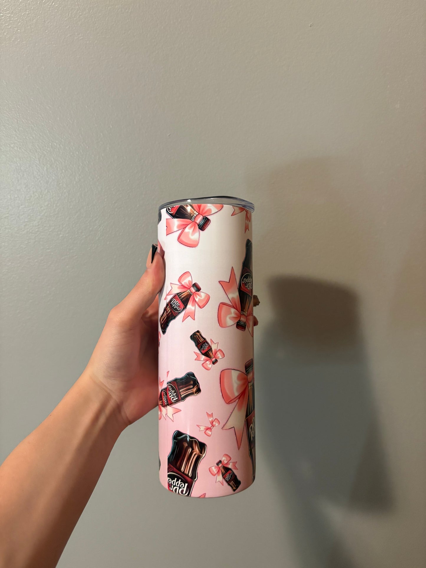 Pink Bow Dr.Pepper 16oz Tumbler