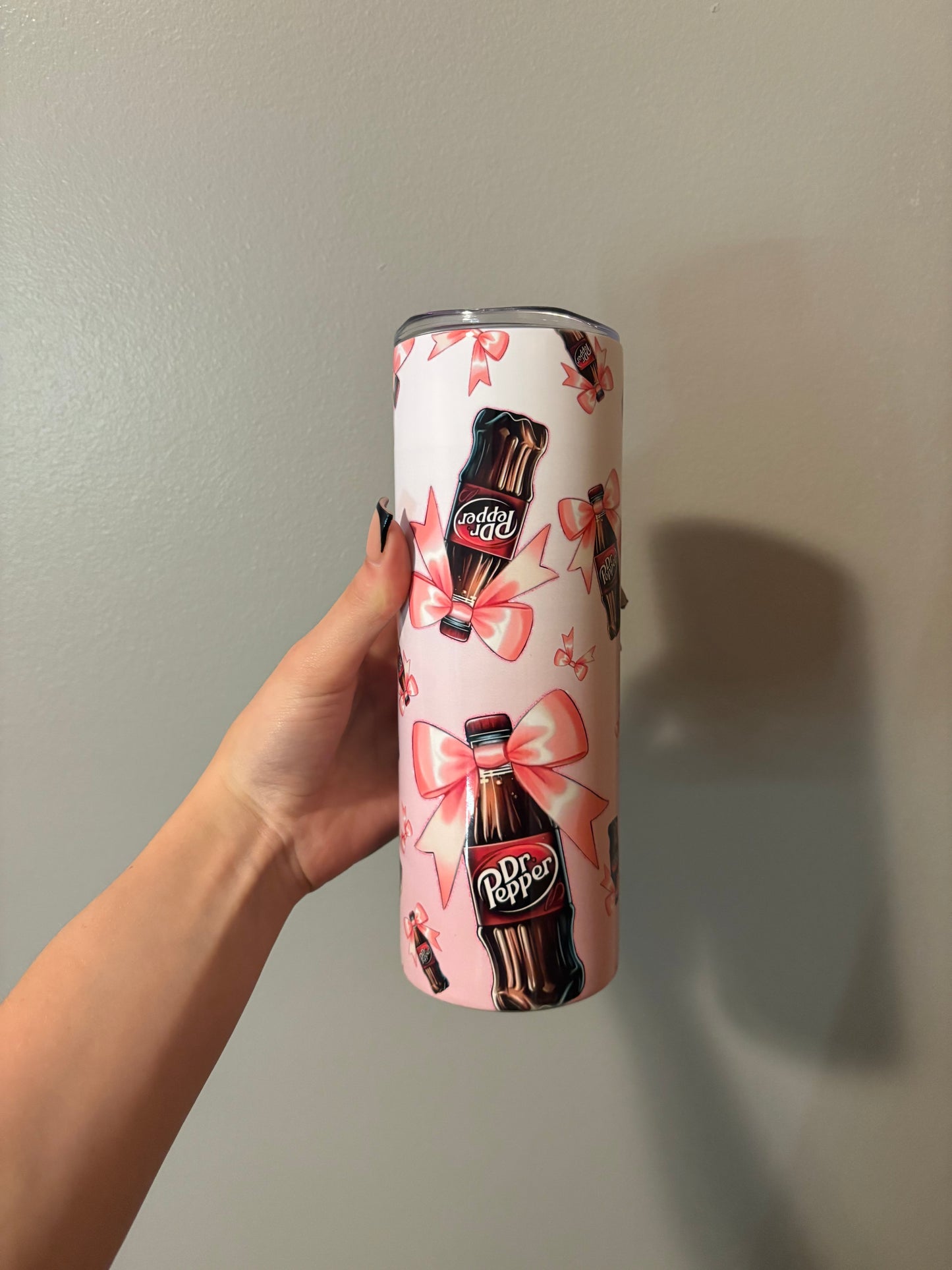 Pink Bow Dr.Pepper 16oz Tumbler