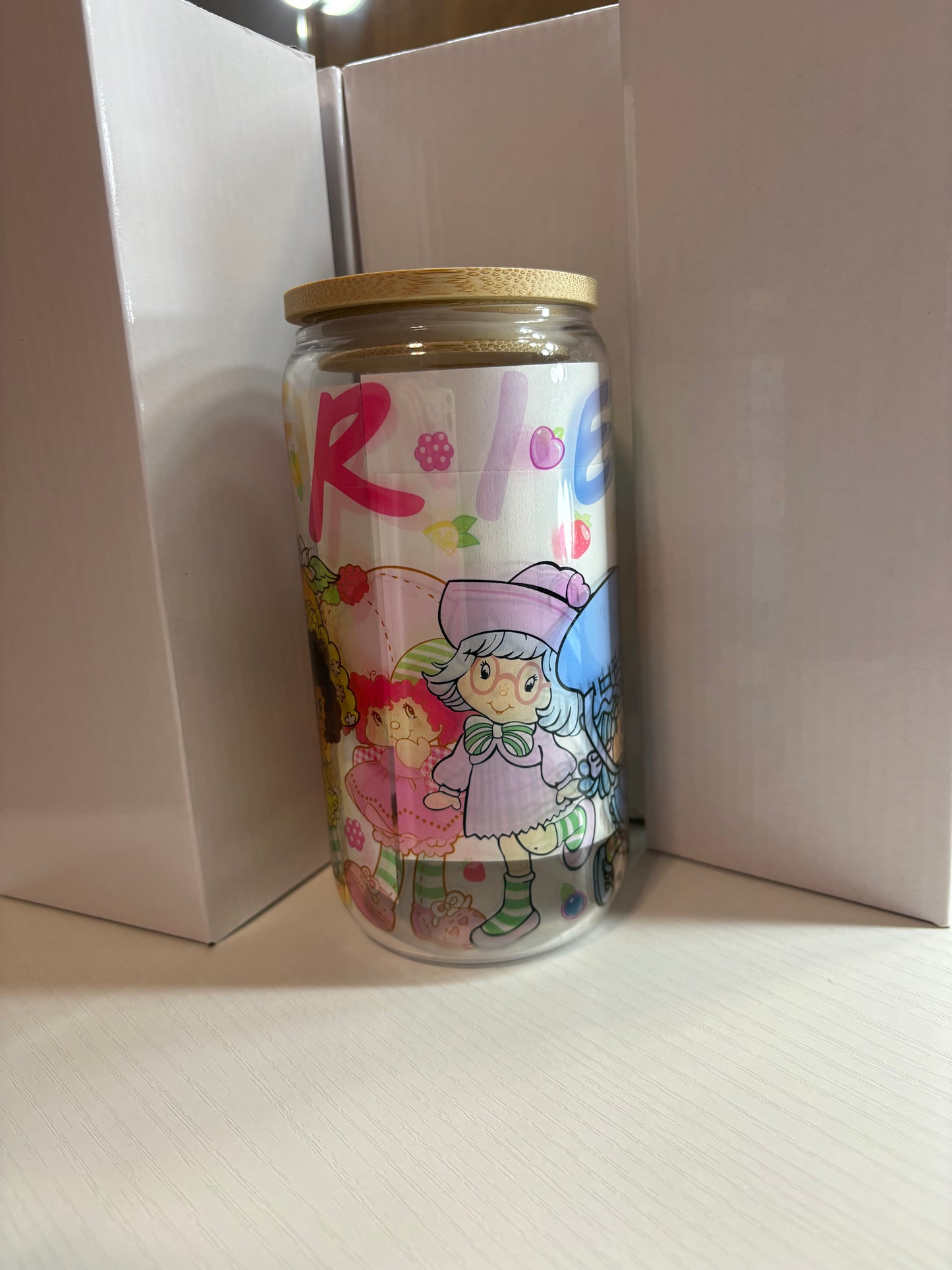 Strawberry Shortcake 16oz Glass Cup