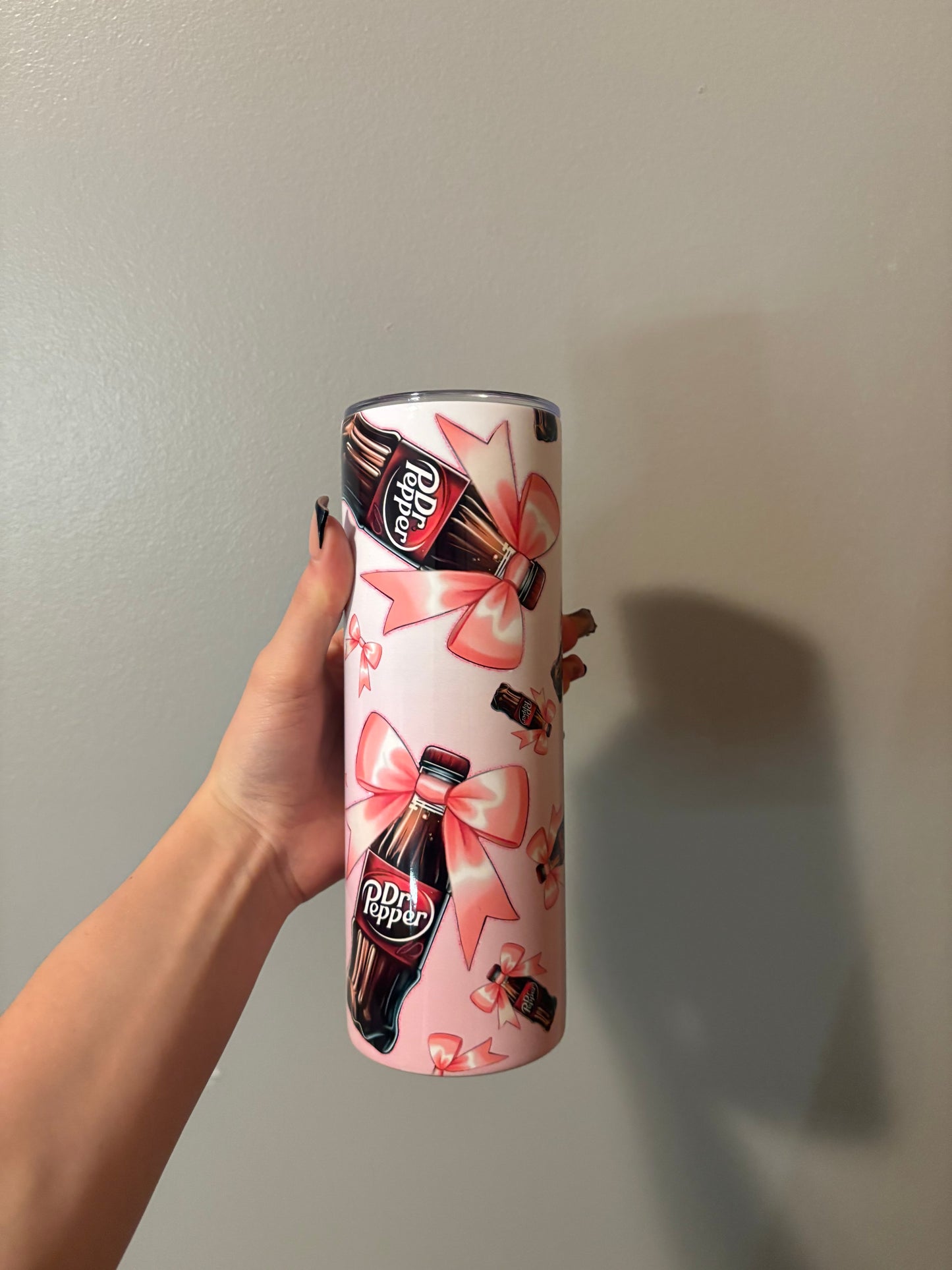 Pink Bow Dr.Pepper 16oz Tumbler