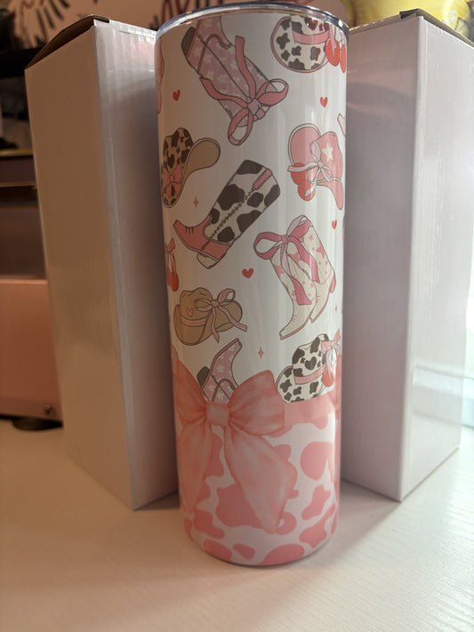 Cowgirl Bow Tumbler