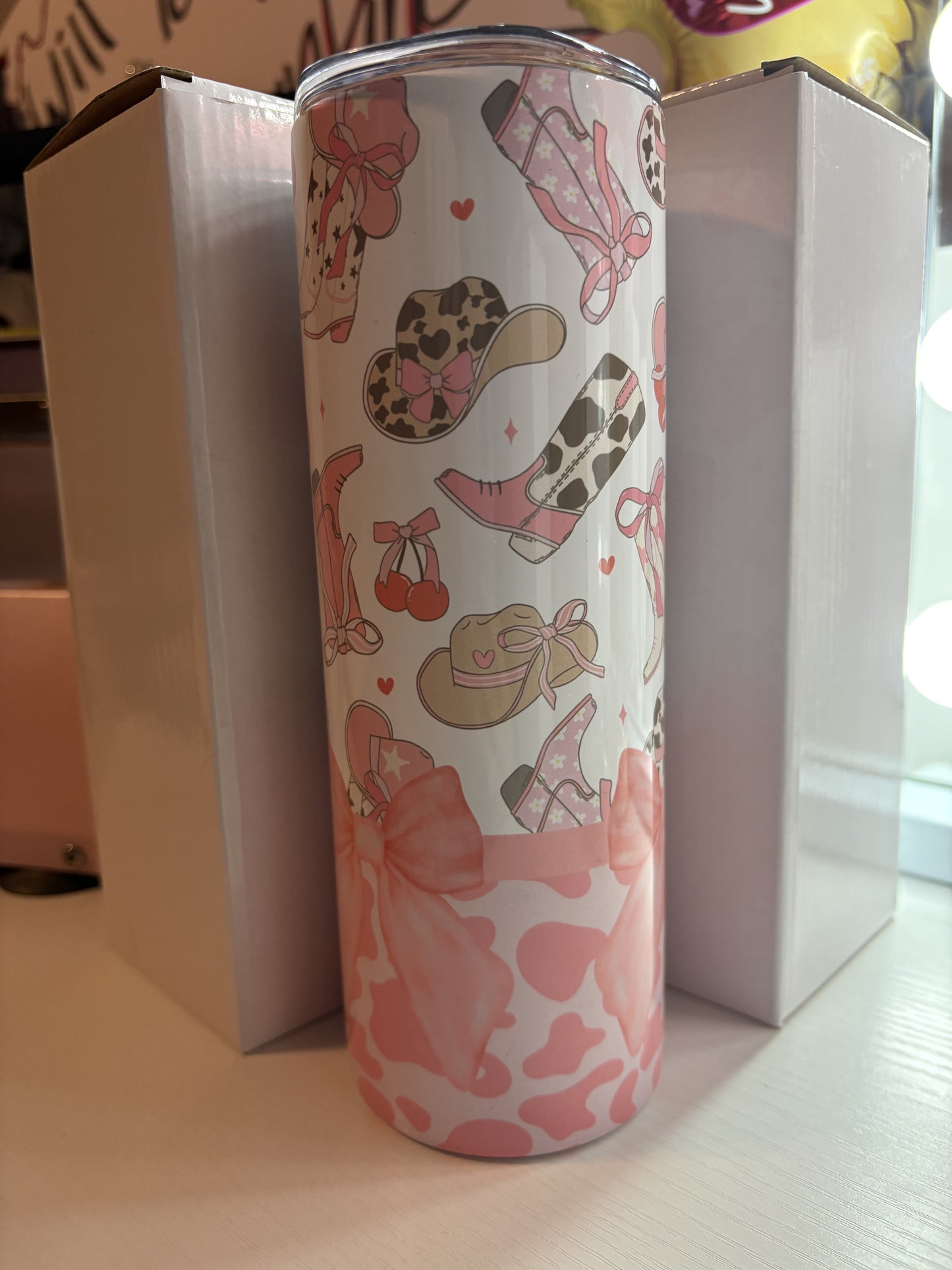 Cowgirl Bow Tumbler