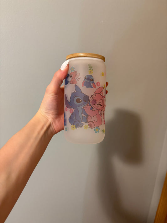 Stitch & Angel 16oz Foggy Glass Tumbler