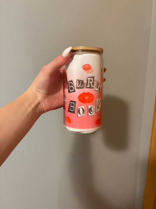 Burn Book 16oz Glass Tumbler