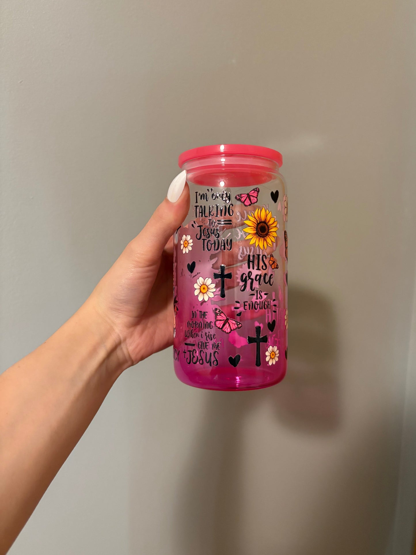I Like My Books Spicy 16oz Light Pink Tumbler