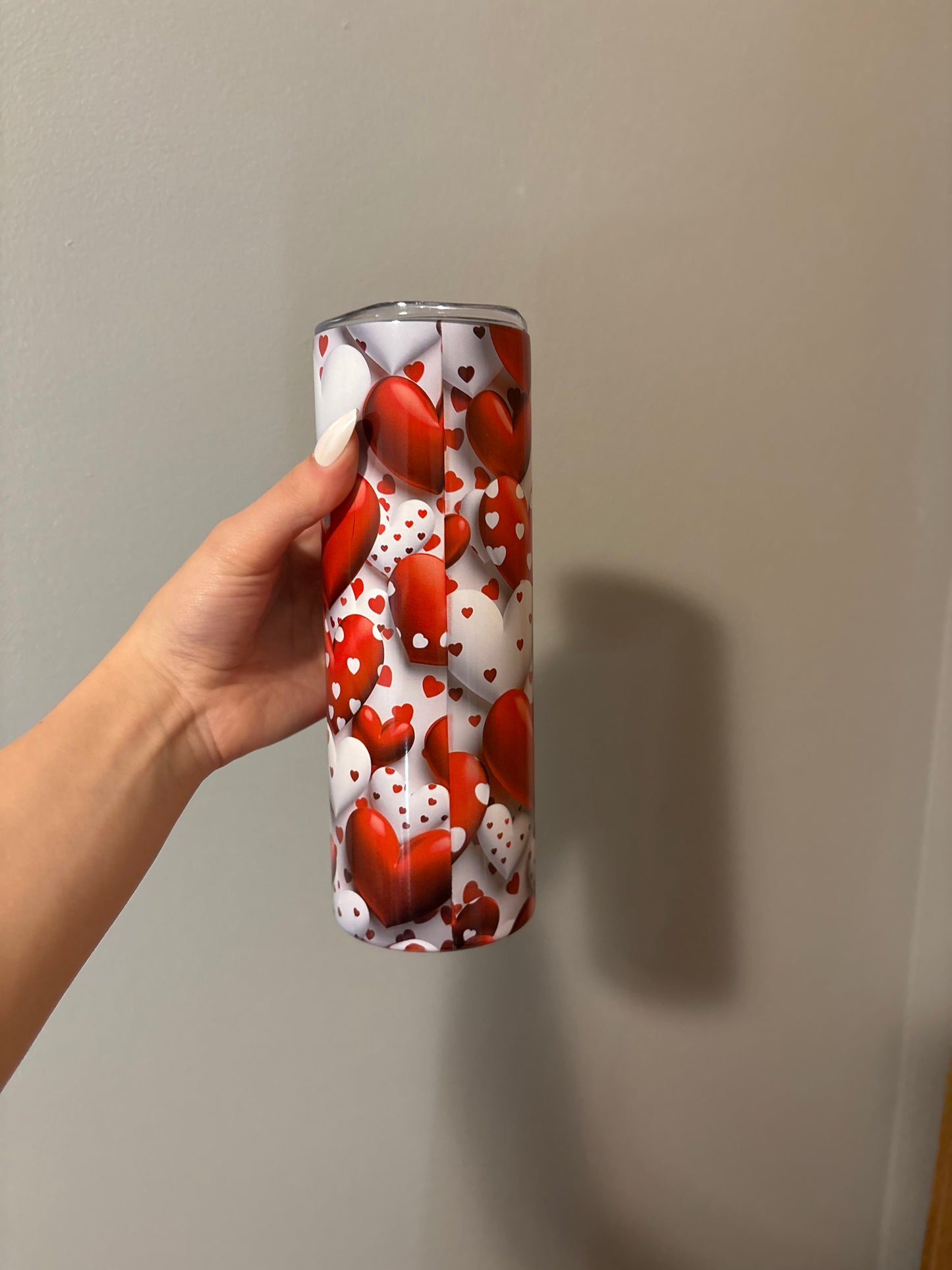 3D Hearts 16oz Tumbler
