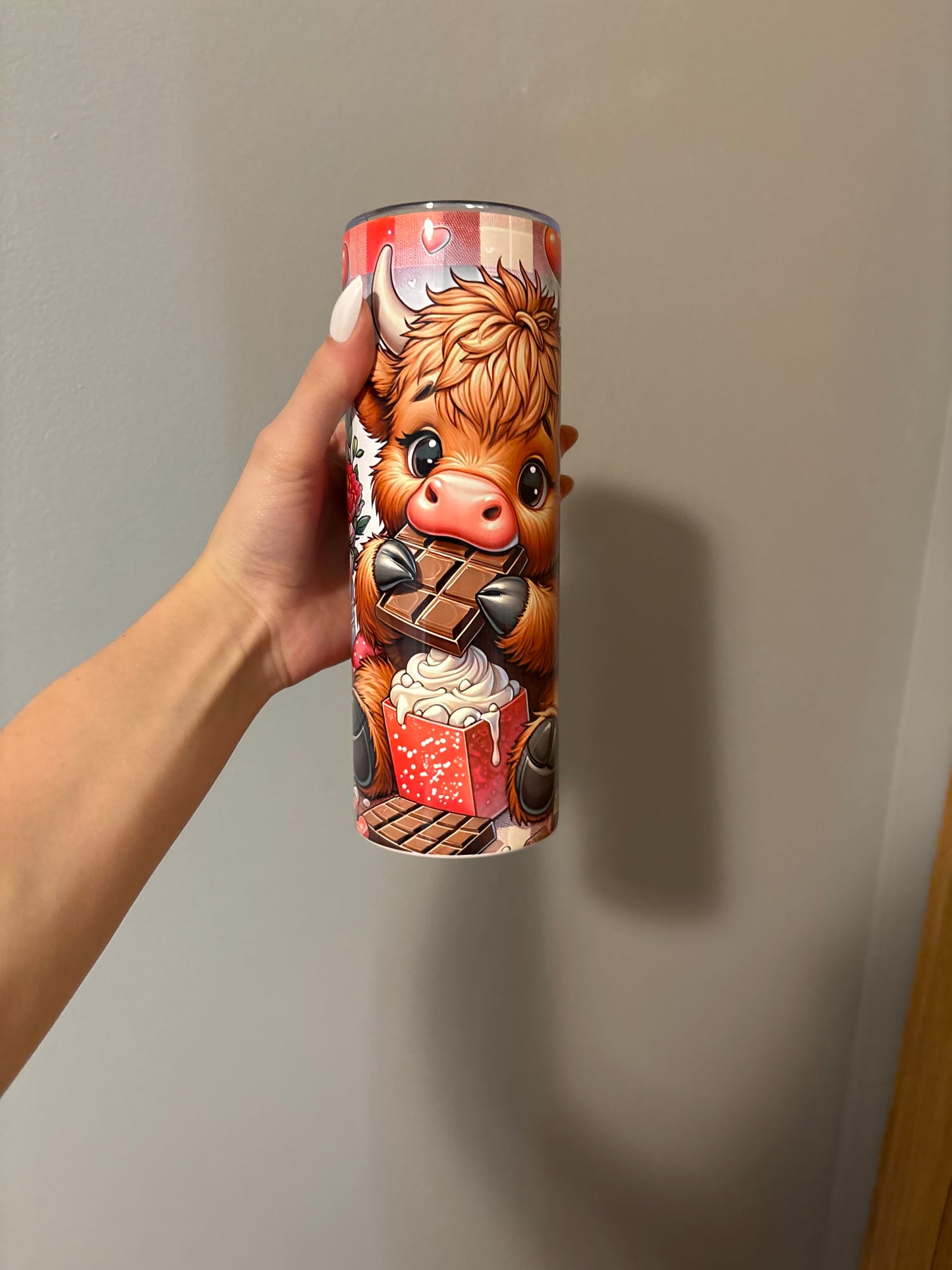 Plaid Cow 16oz Tumbler